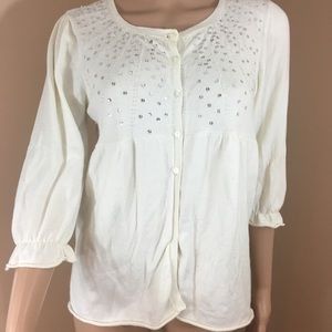 Limited too cardigan ivoire size 20